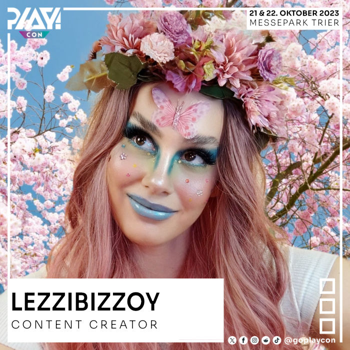 Ein Foto von Lezzibizzoy mit Blumen in den Haaren