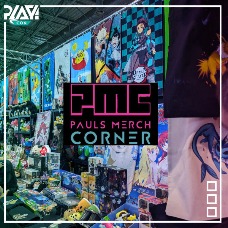 Das Logo mit Stand von Pauls Merch Corner