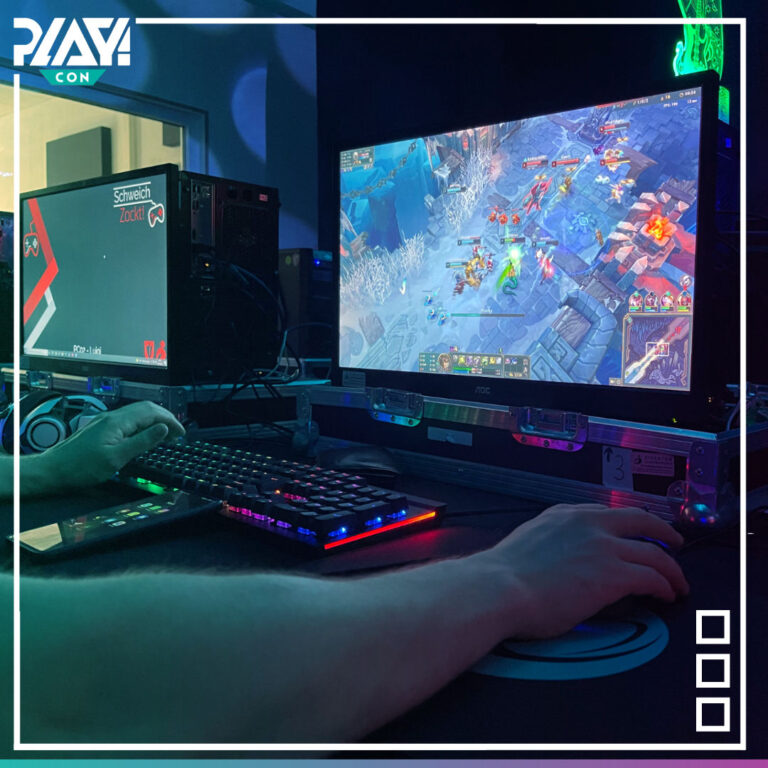 Gaming PCs in einer Reihe