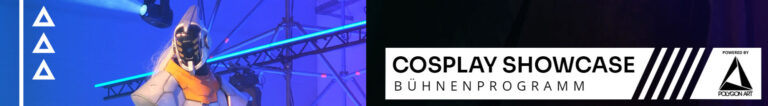 Der Banner zur Anmeldung von Cosplay Showcase