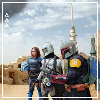 Die Cosplay-Gruppe Familie aus Mandalore
