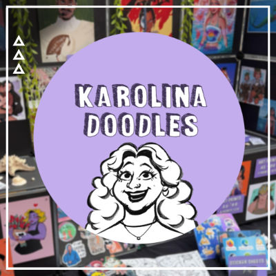 Der Artist Stand von Karolina Doodles