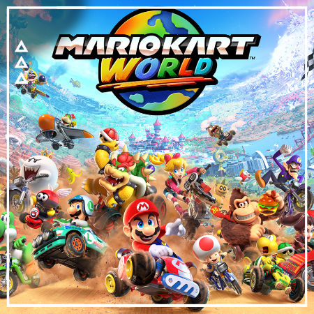 Viele Rennautos auf dem Bild von Mario Kart World